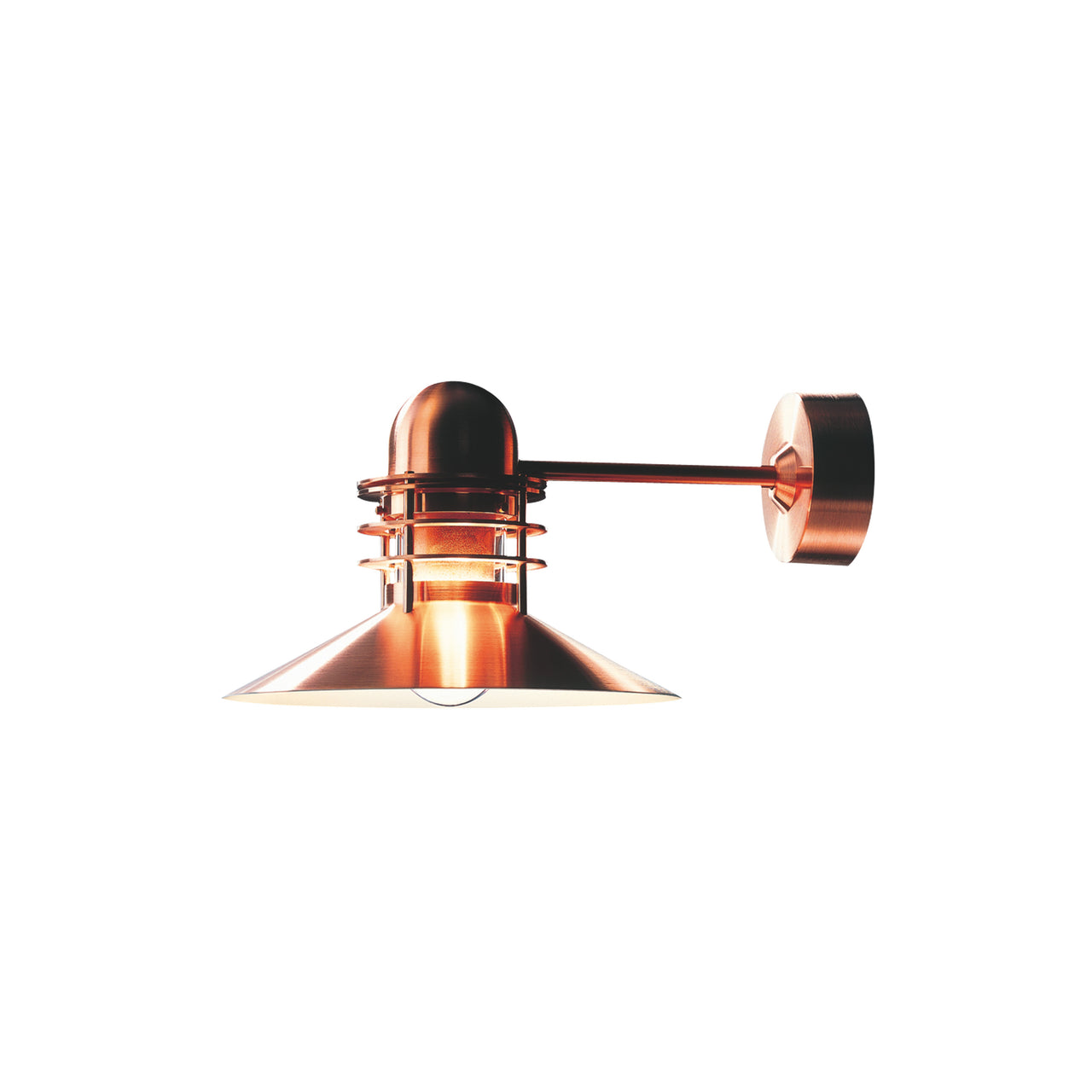 Nyhavn Wall Lamp: Outdoor + Brushed Copper