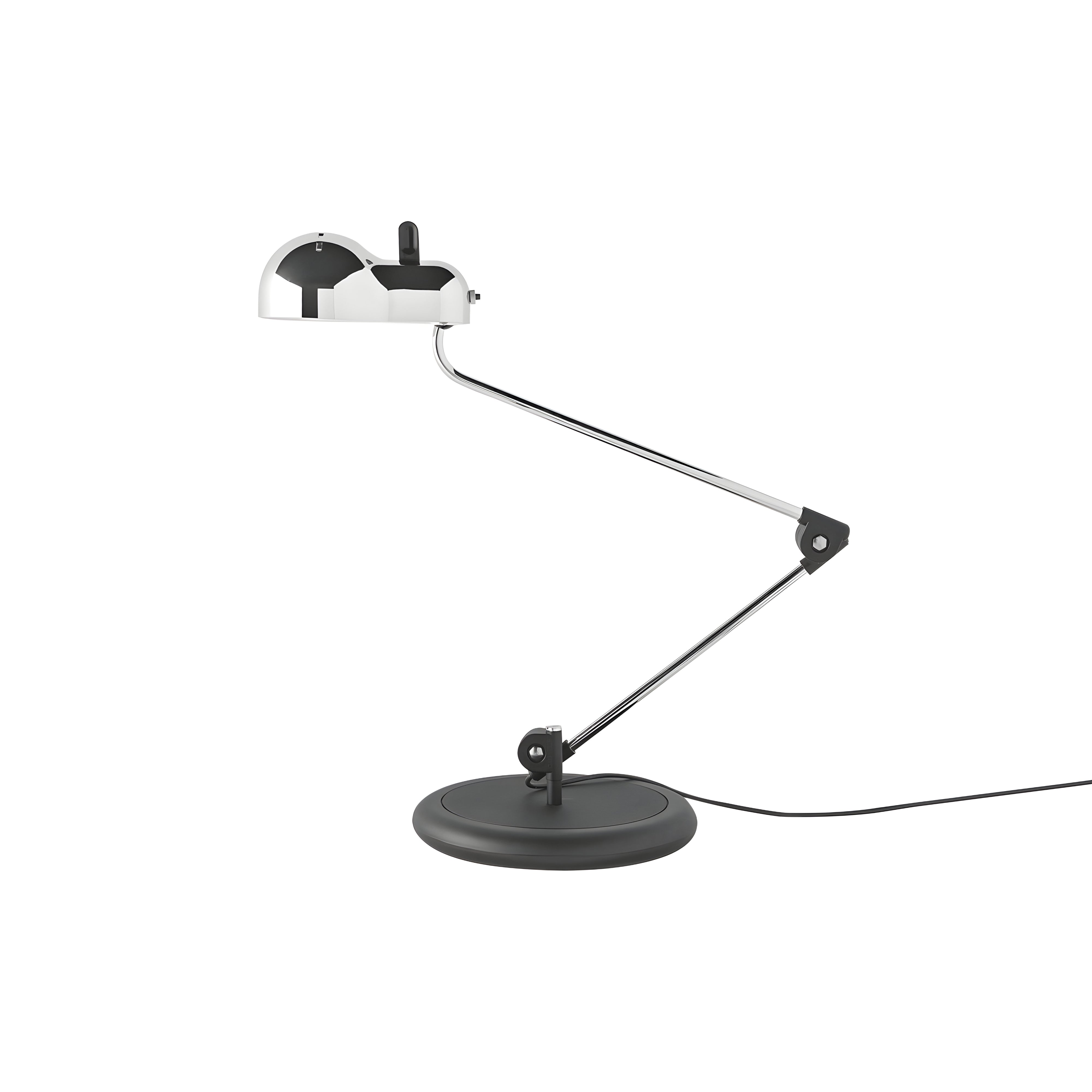 Topo Table Lamp: Polished Chrome + Black