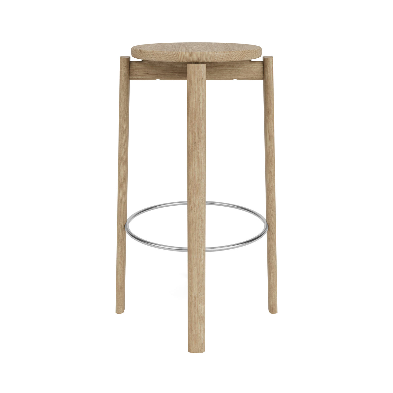 Passage Bar + Counter Stool: Bar + Natural Oak + Stainless Steel