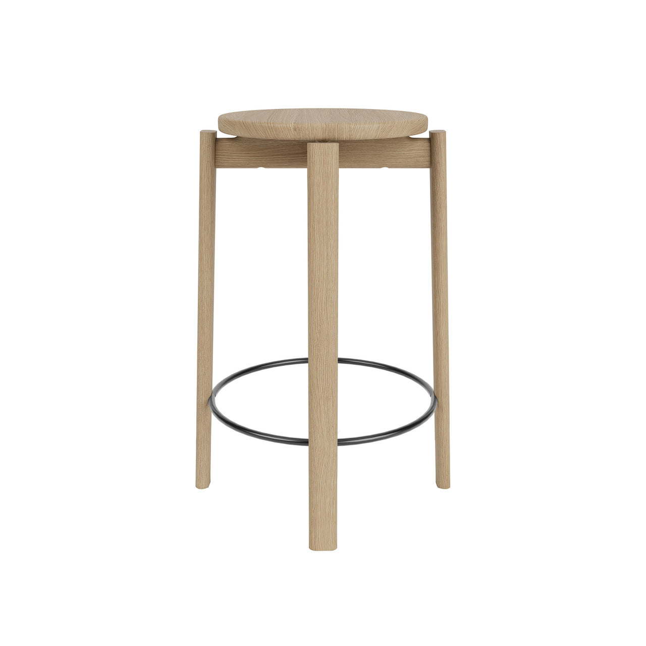 Passage Bar + Counter Stool: Counter + Natural Oak + Black