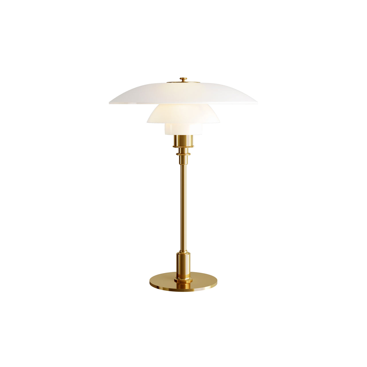 PH 3½-2½ Glass Table Lamp: Metalized Brass
