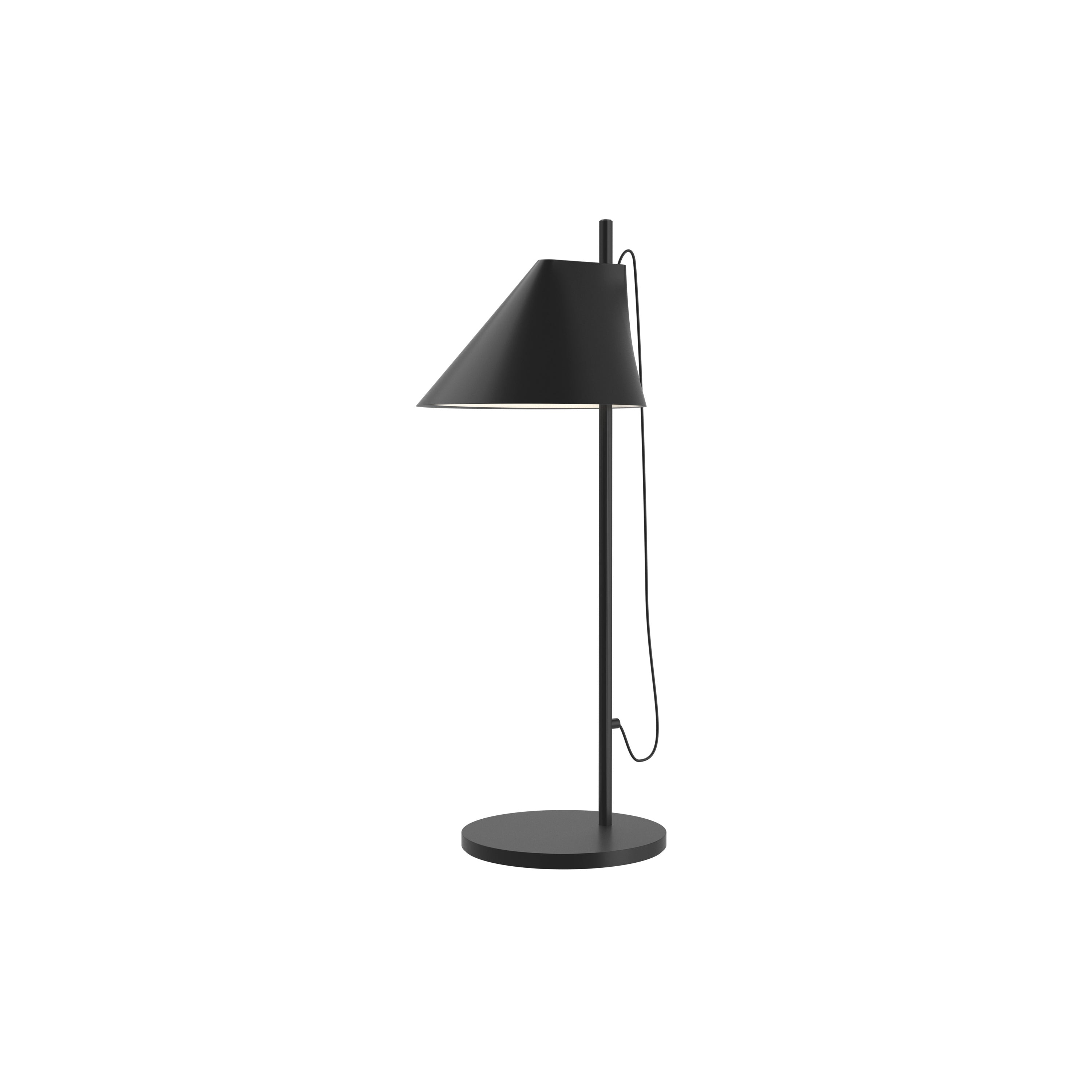 Yuh Table Lamp: Black Painted Aluminum