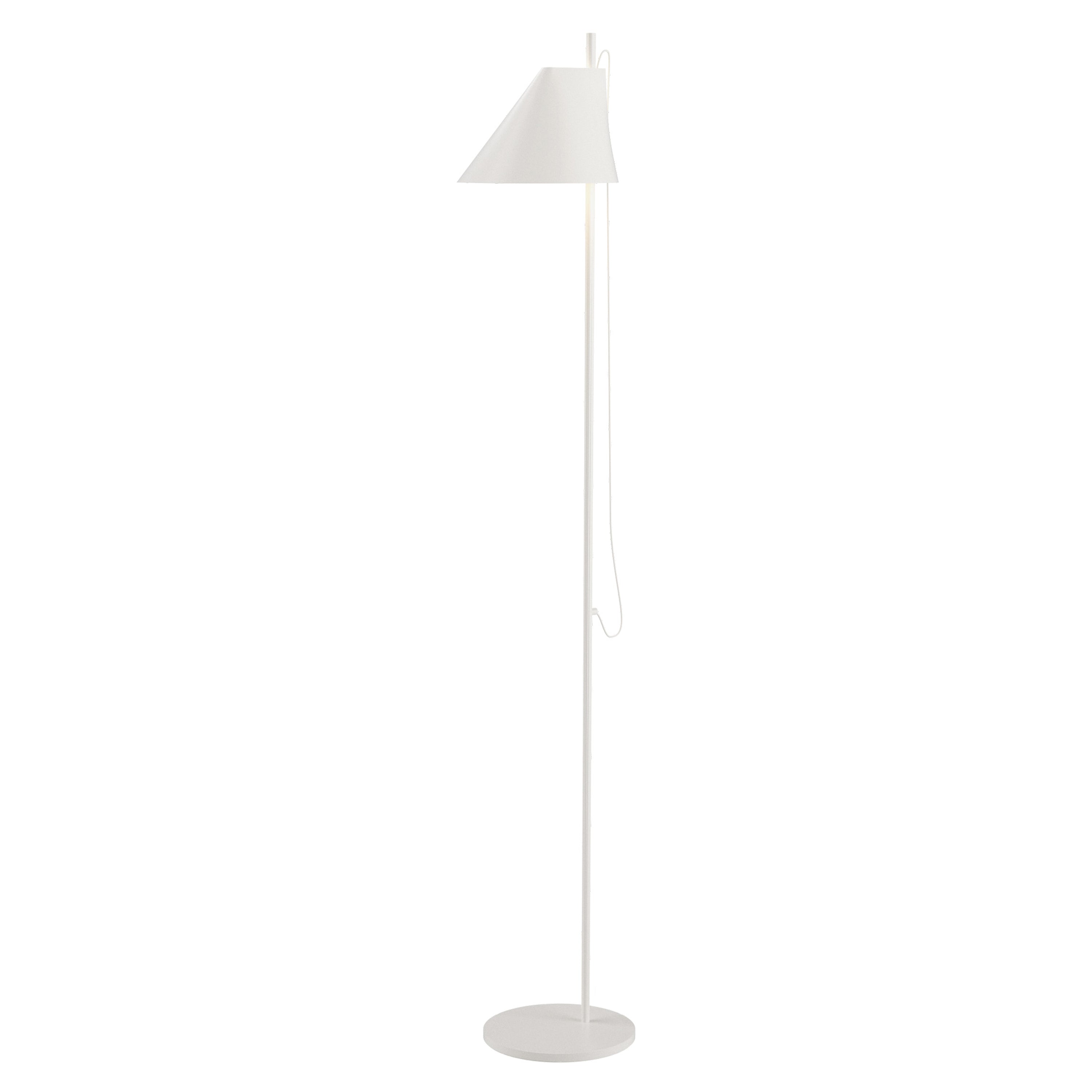 Yuh Floor Lamp: White Painted Aluminum