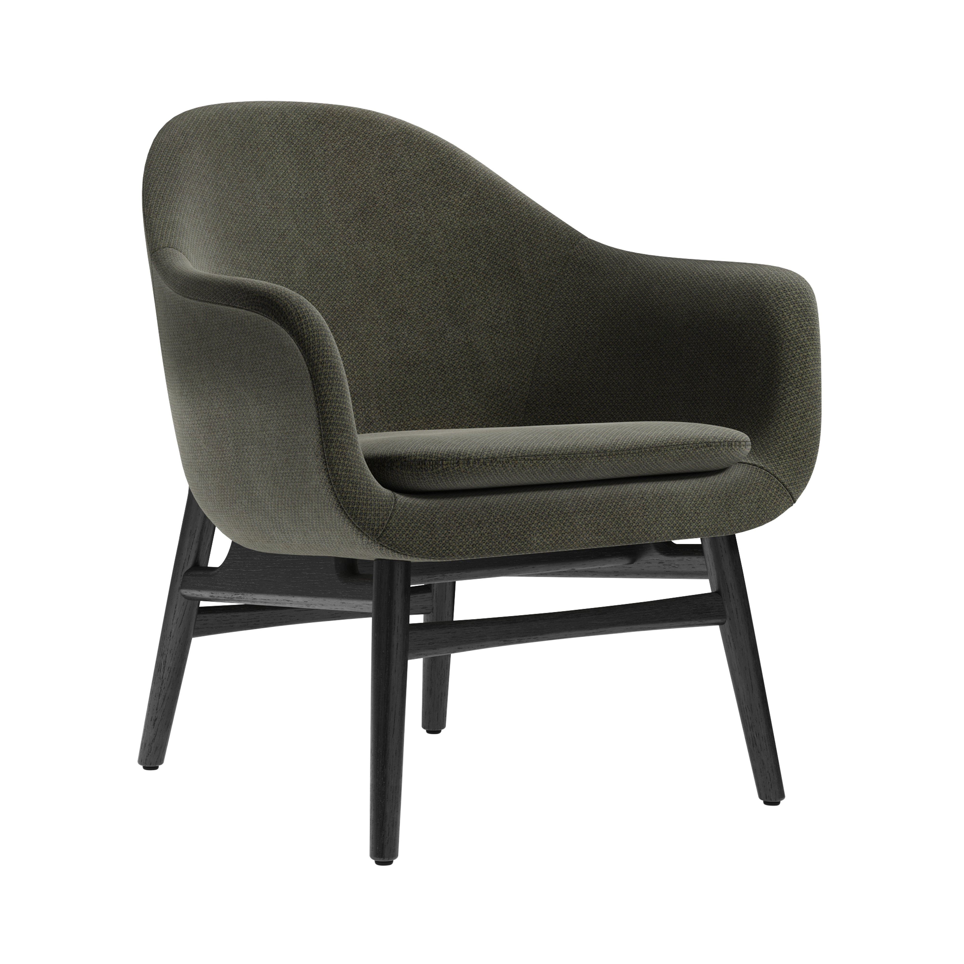 Harbour Lounge Chair: Black Oak + Fiord2 961