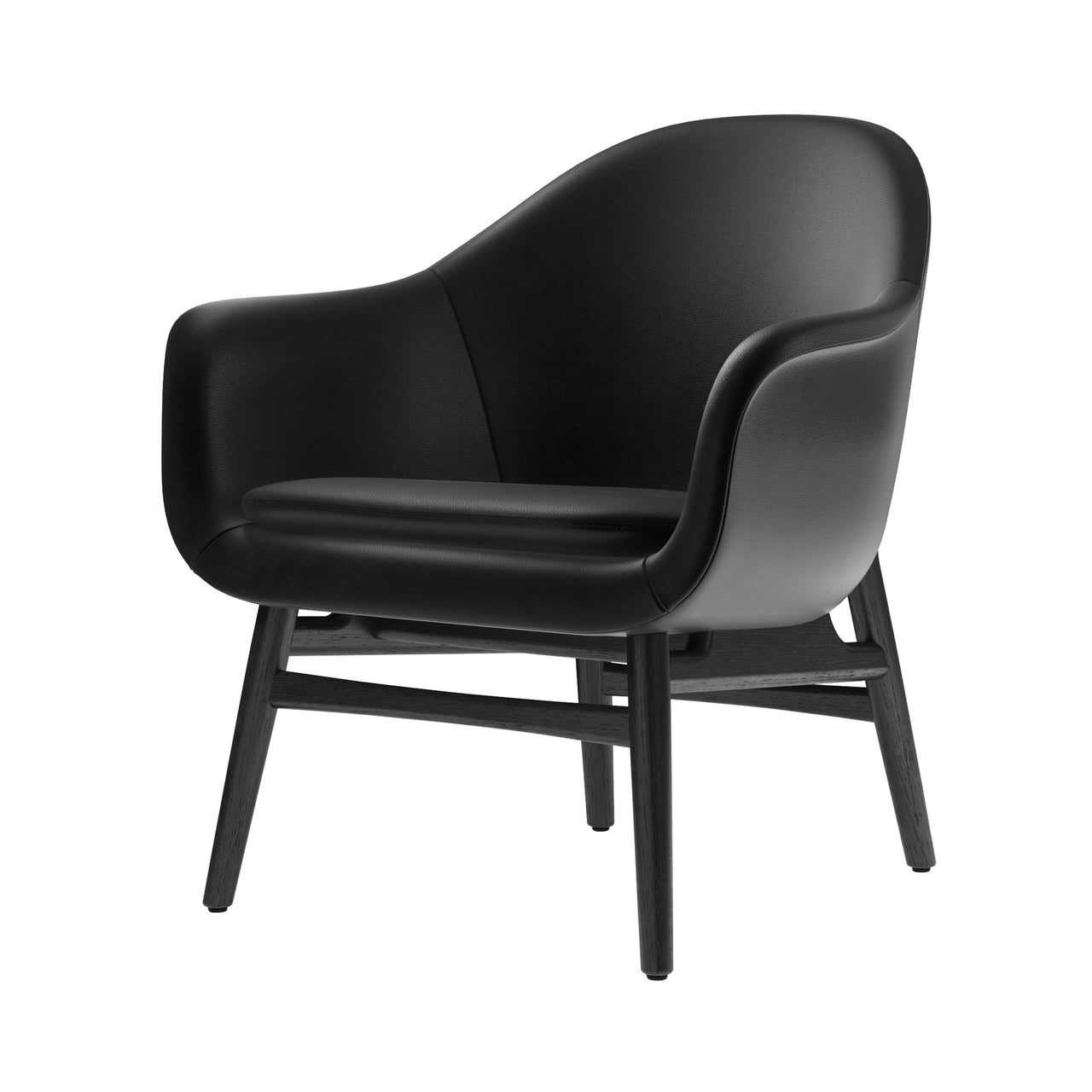 Harbour Lounge Chair: Black Oak + Dakar 0842