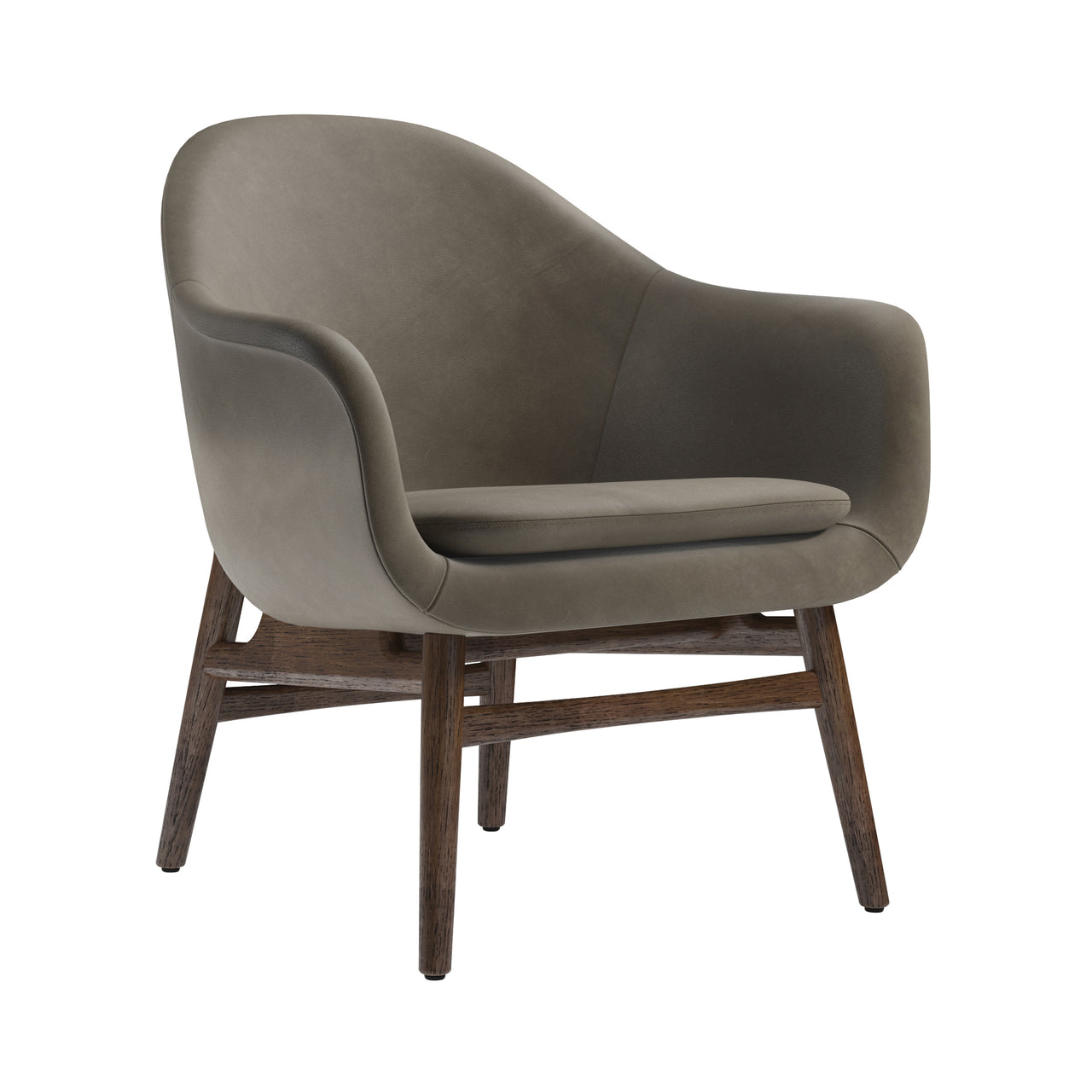 Harbour Lounge Chair: Dark Stained Oak + Dakar 0311