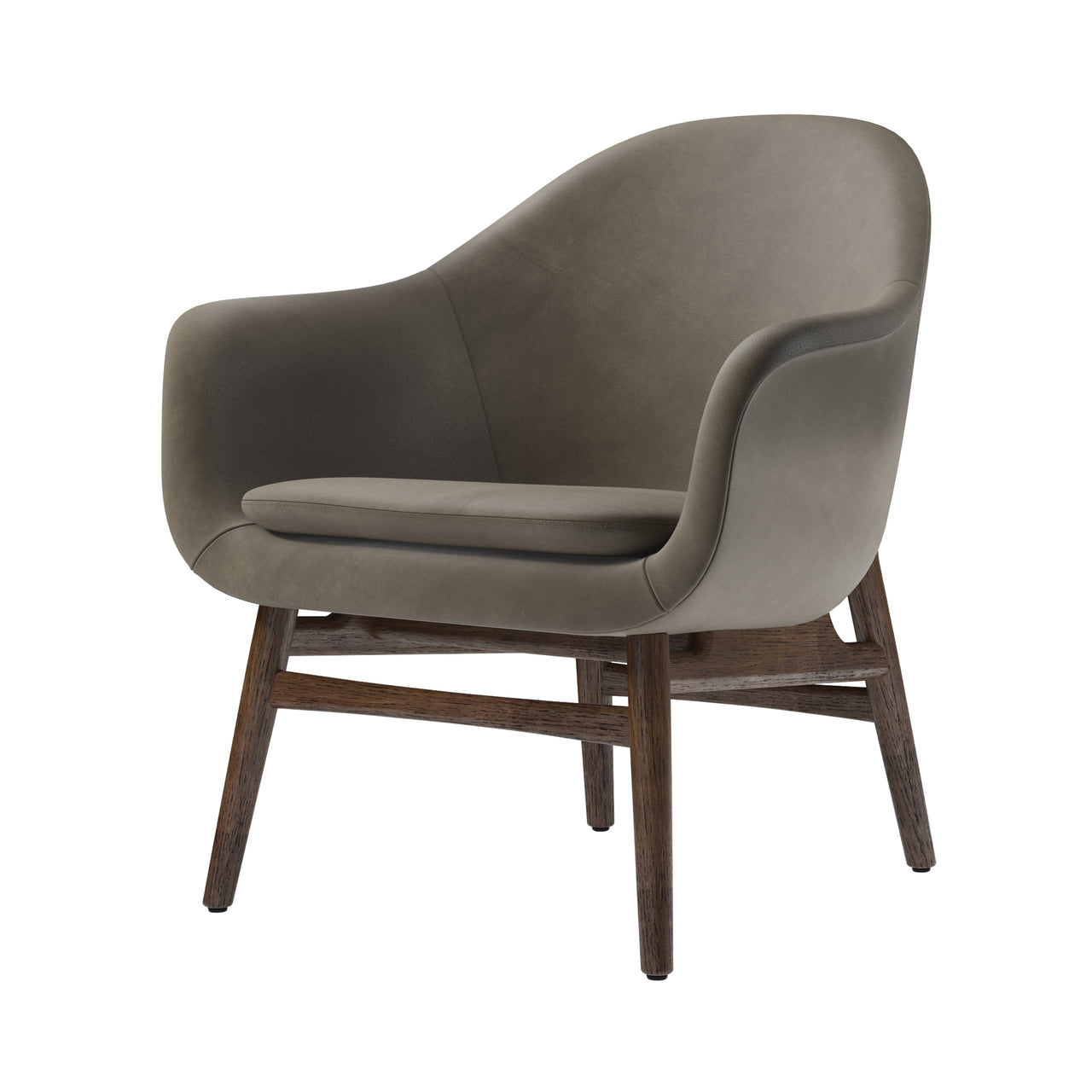 Harbour Lounge Chair: Dark Stained Oak + Dakar 0311