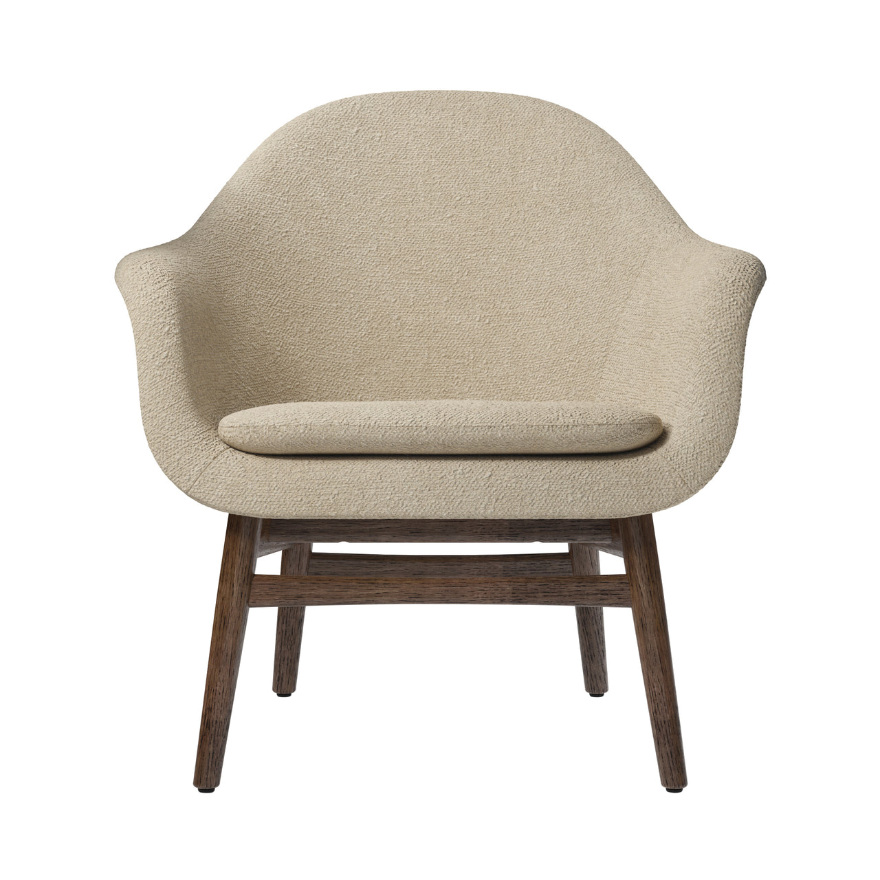 Harbour Lounge Chair: Dark Stained Oak + Boucle 02