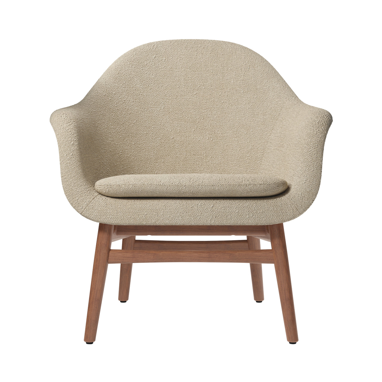 Harbour Lounge Chair: Walnut + Boucle 02