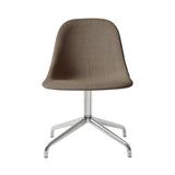 Harbour Side Dining Chair Star Base with Return: Upholstered + Polished Aluminum