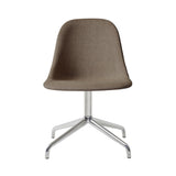 Harbour Side Dining Chair Star Base with Return: Upholstered + Polished Aluminum