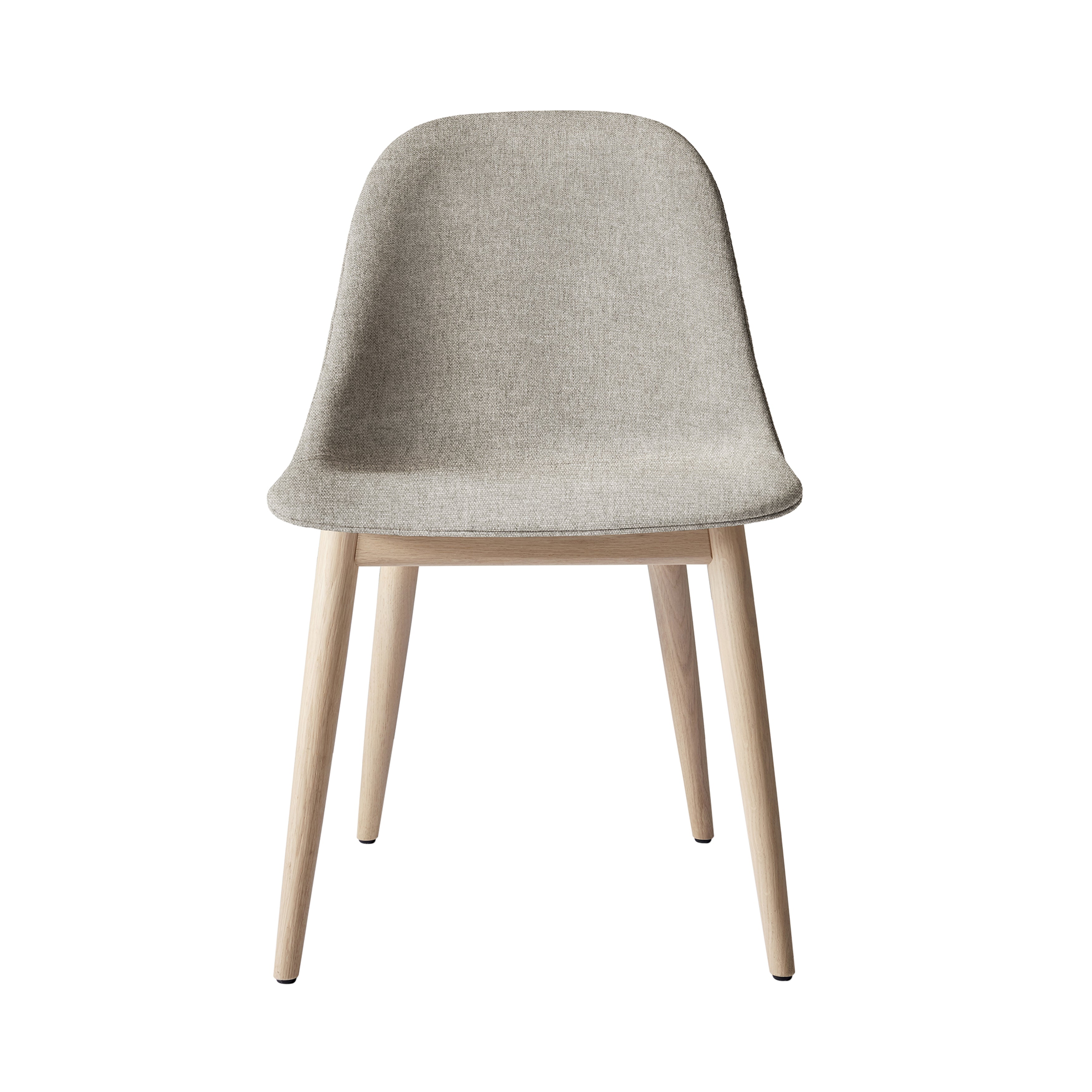 Harbour Side Chair: Wood Base Upholstered + Natural Oak