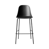 Harbour Bar + Counter Side Chair: Steel Base + Bar + Black