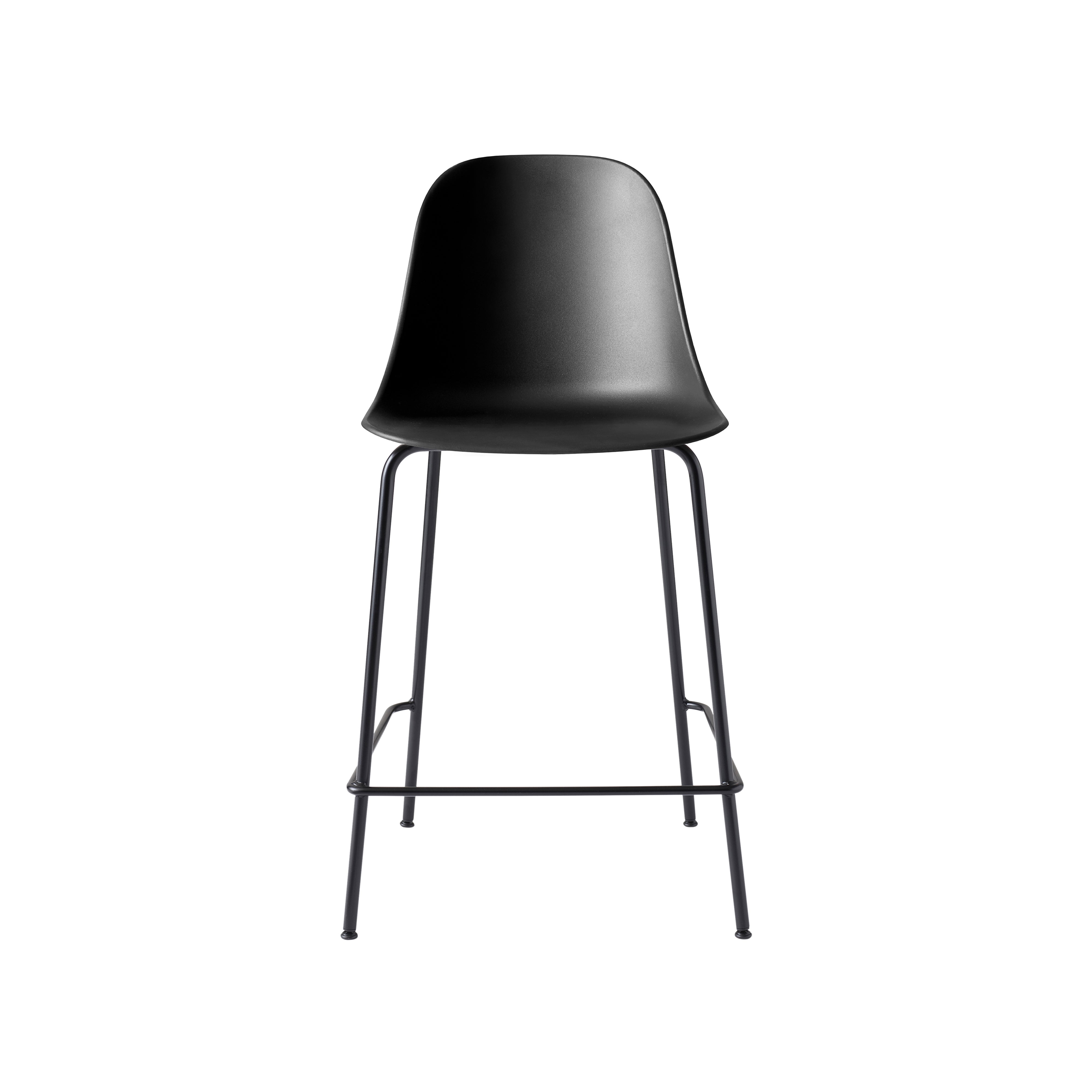 Harbour Bar + Counter Side Chair: Steel Base + Counter + Black
