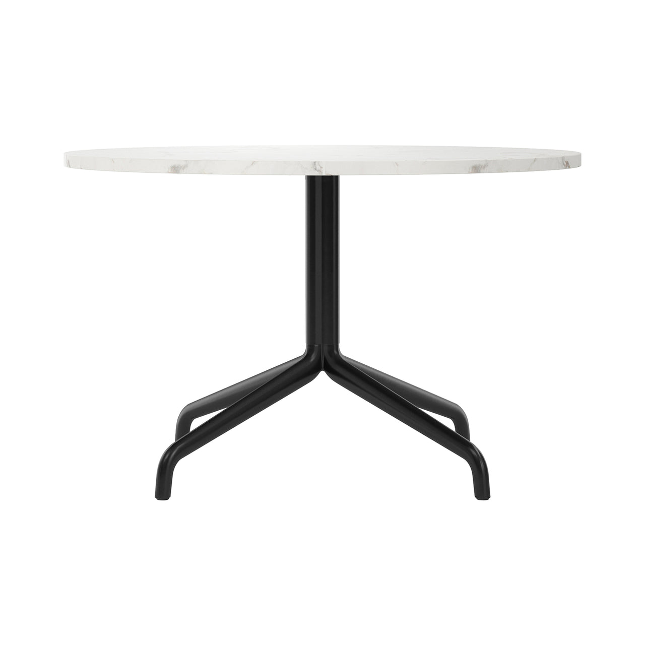 Harbour Column Lounge Table: Off-White Marble