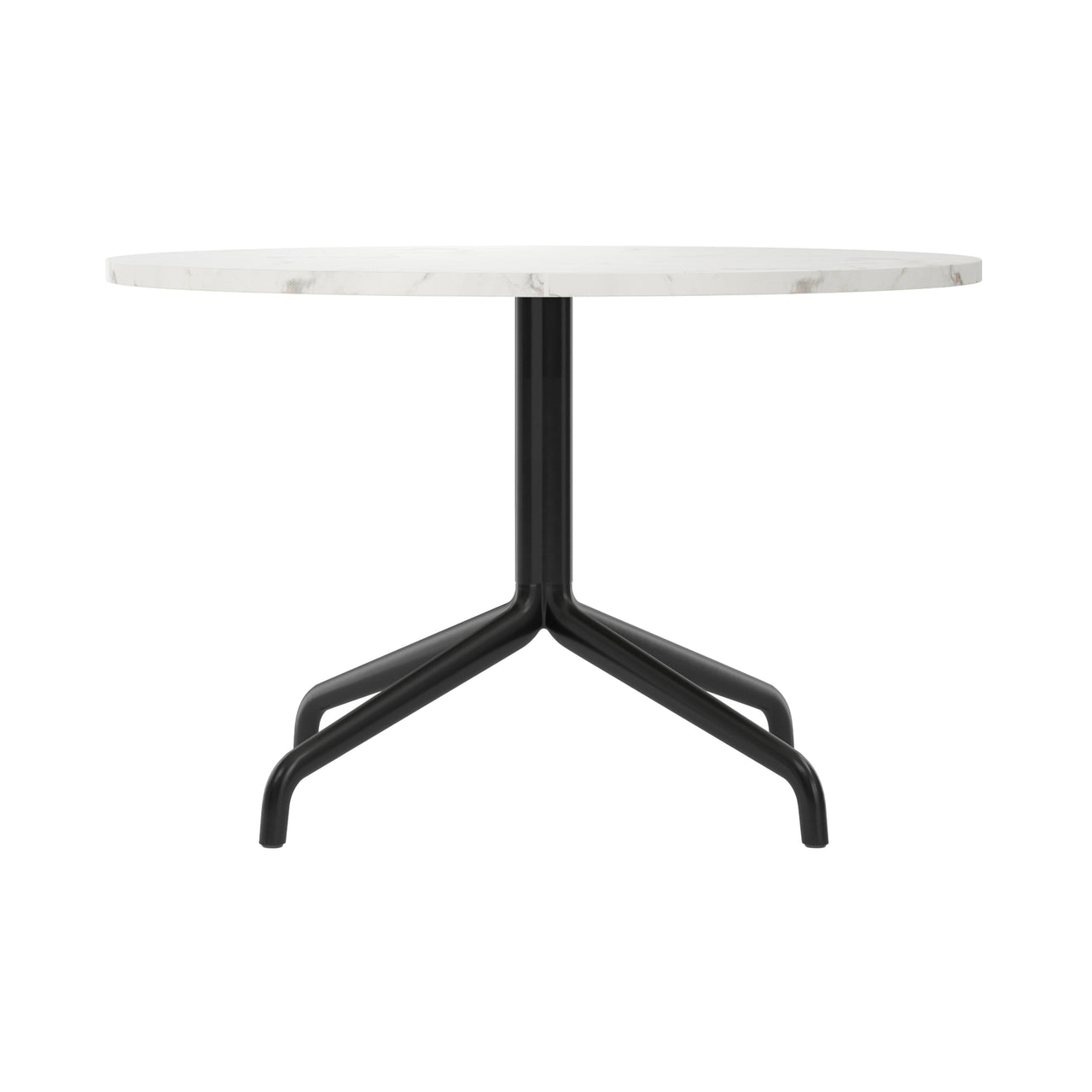 Harbour Column Lounge Table: Off-White Marble