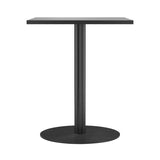 Harbour Column Dining Table: Rectangle + Charcoal Linoleum + Round
