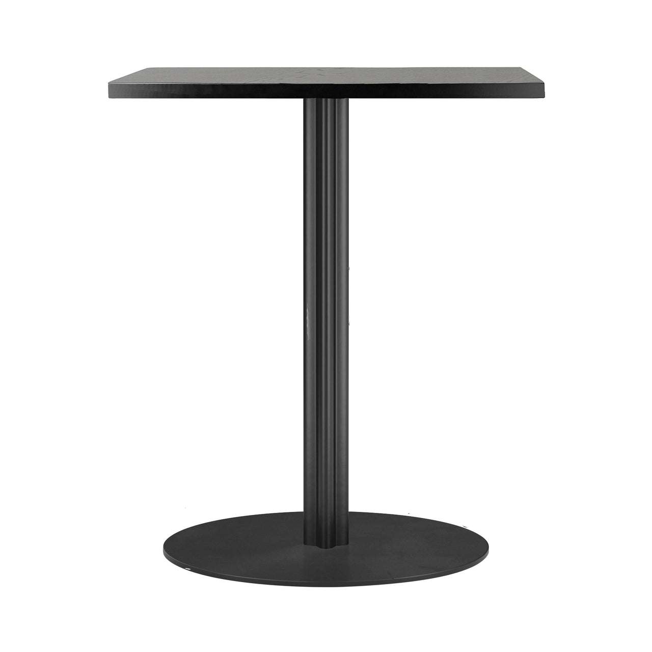 Harbour Column Dining Table: Rectangle + Charcoal Linoleum + Round