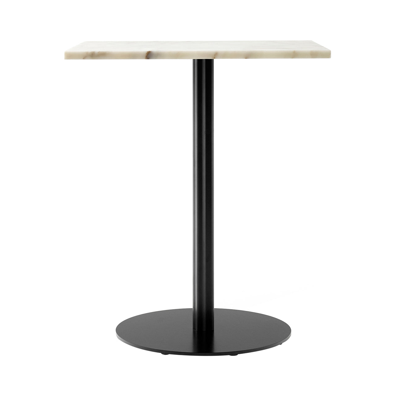 Harbour Column Dining Table: Rectangle + Off White Marble + Round