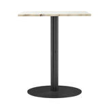 Harbour Column Dining Table: Rectangle + Off White Marble +Round