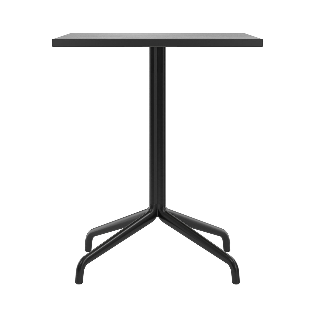 Harbour Column Dining Table: Rectangle + Black Painted Oak Veneer + Star