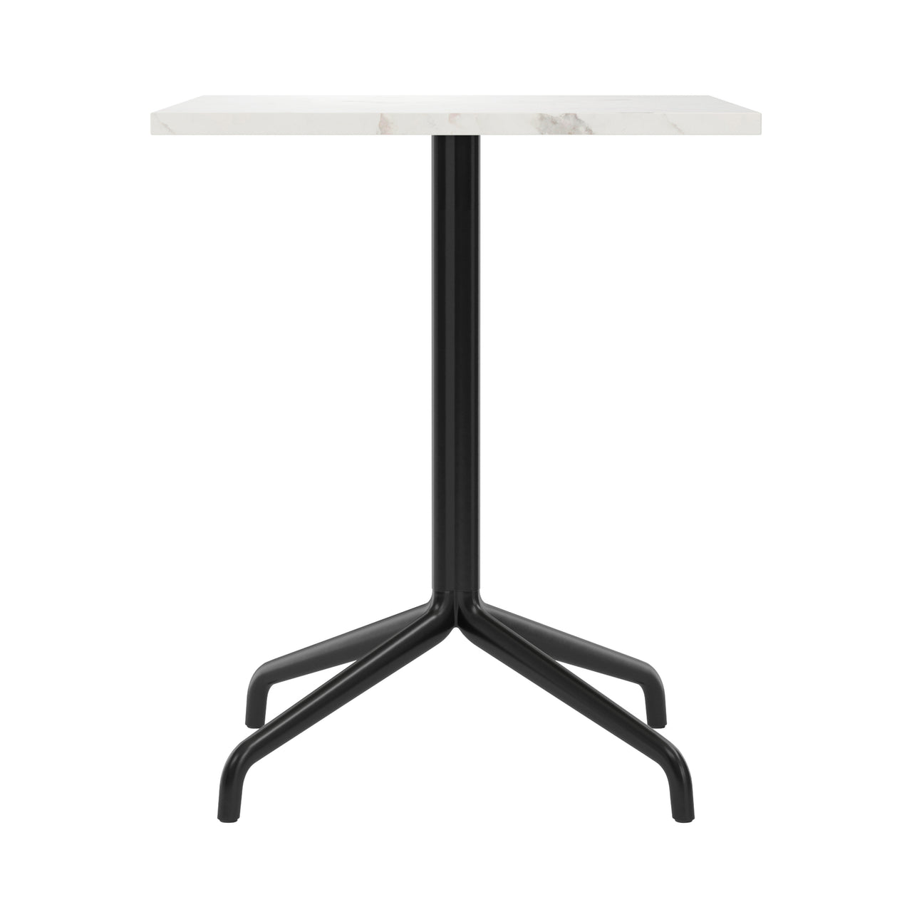 Harbour Column Dining Table: Rectangle + Off White Marble + Star