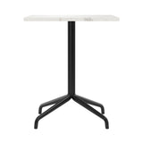 Harbour Column Dining Table: Rectangle + Off White Marble + Star