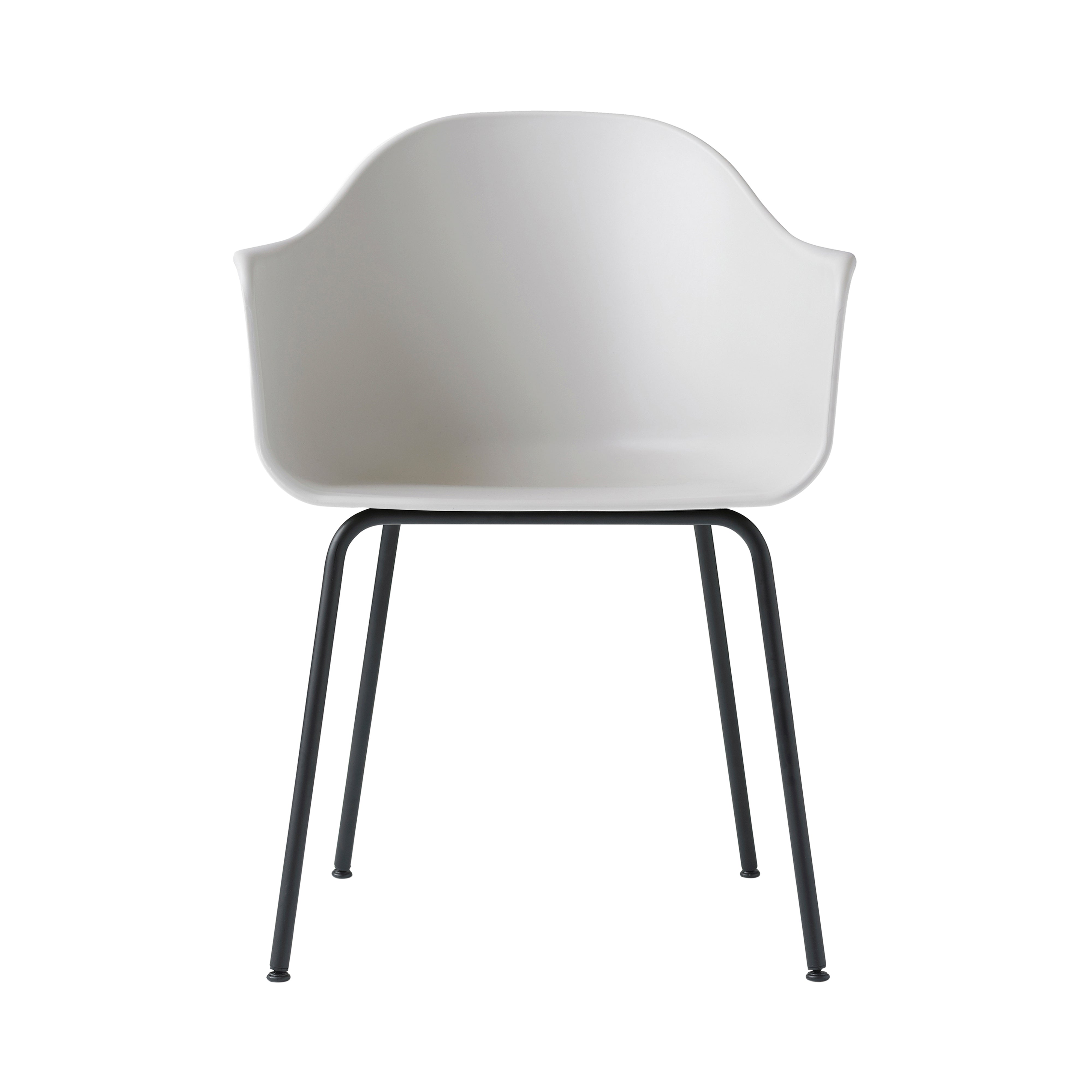 Harbour Dining Chair: Steel Base + Light Grey