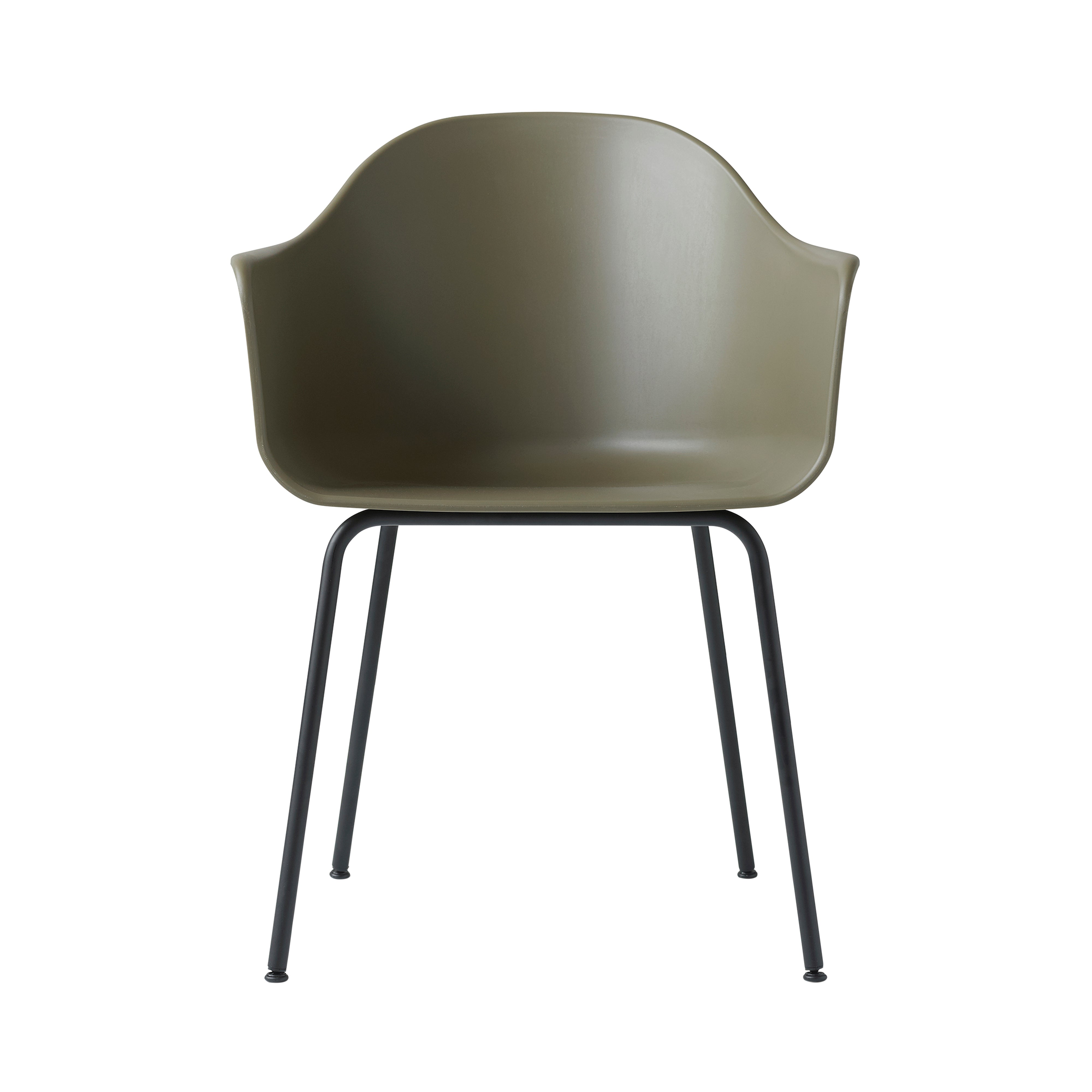 Harbour Dining Chair: Steel Base + Olive