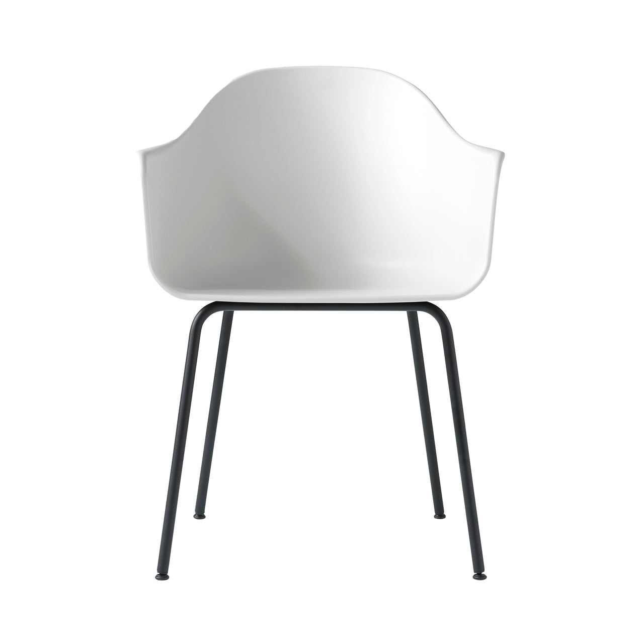 Harbour Dining Chair: Steel Base + White