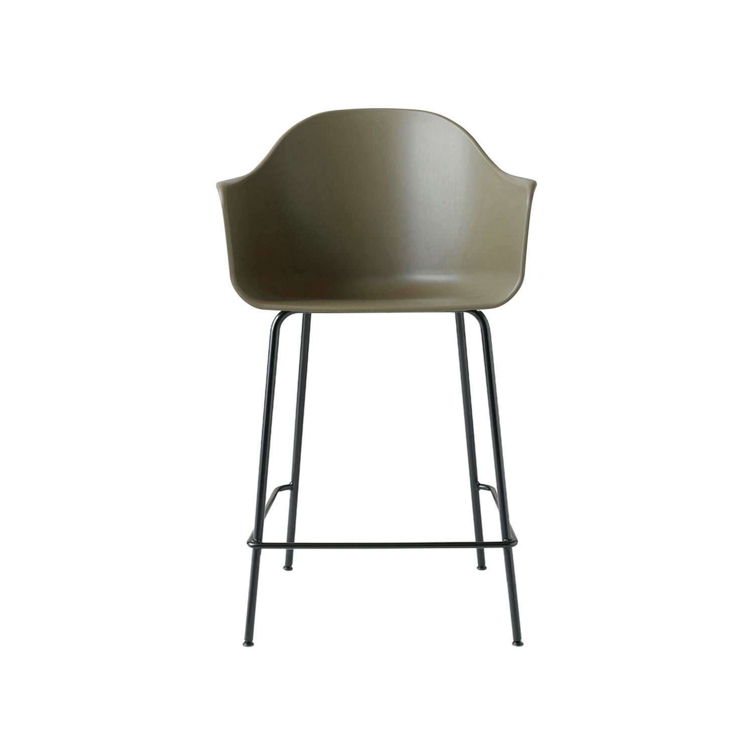 Harbour Bar + Counter Chair: Steel Base + Counter + Olive