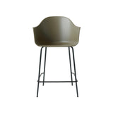 Harbour Bar + Counter Chair: Steel Base + Counter + Olive