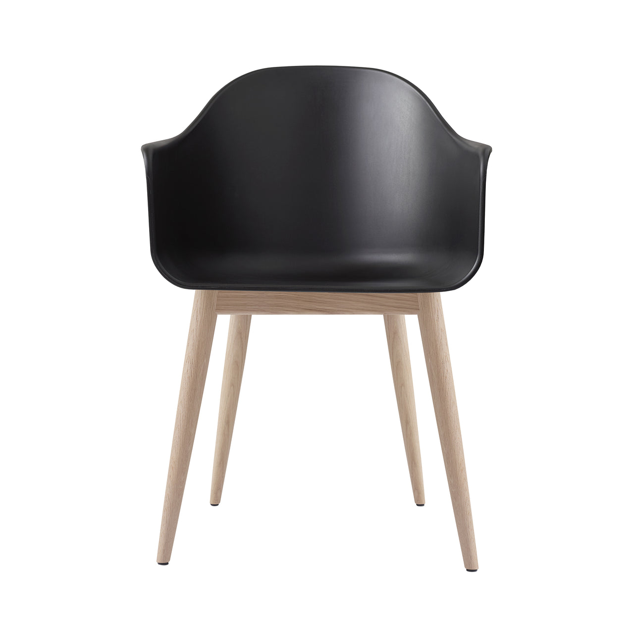 Harbour Dining Chair: Wood Base + Natural Oak + Black