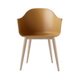 Harbour Dining Chair: Wood Base + Natural Oak + Khaki