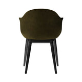 Harbour Dining Chair: Wood Base Upholstered + Black Oak