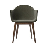 Harbour Dining Chair: Wood Base Upholstered + Dark Stained Oak + Fiord2 961