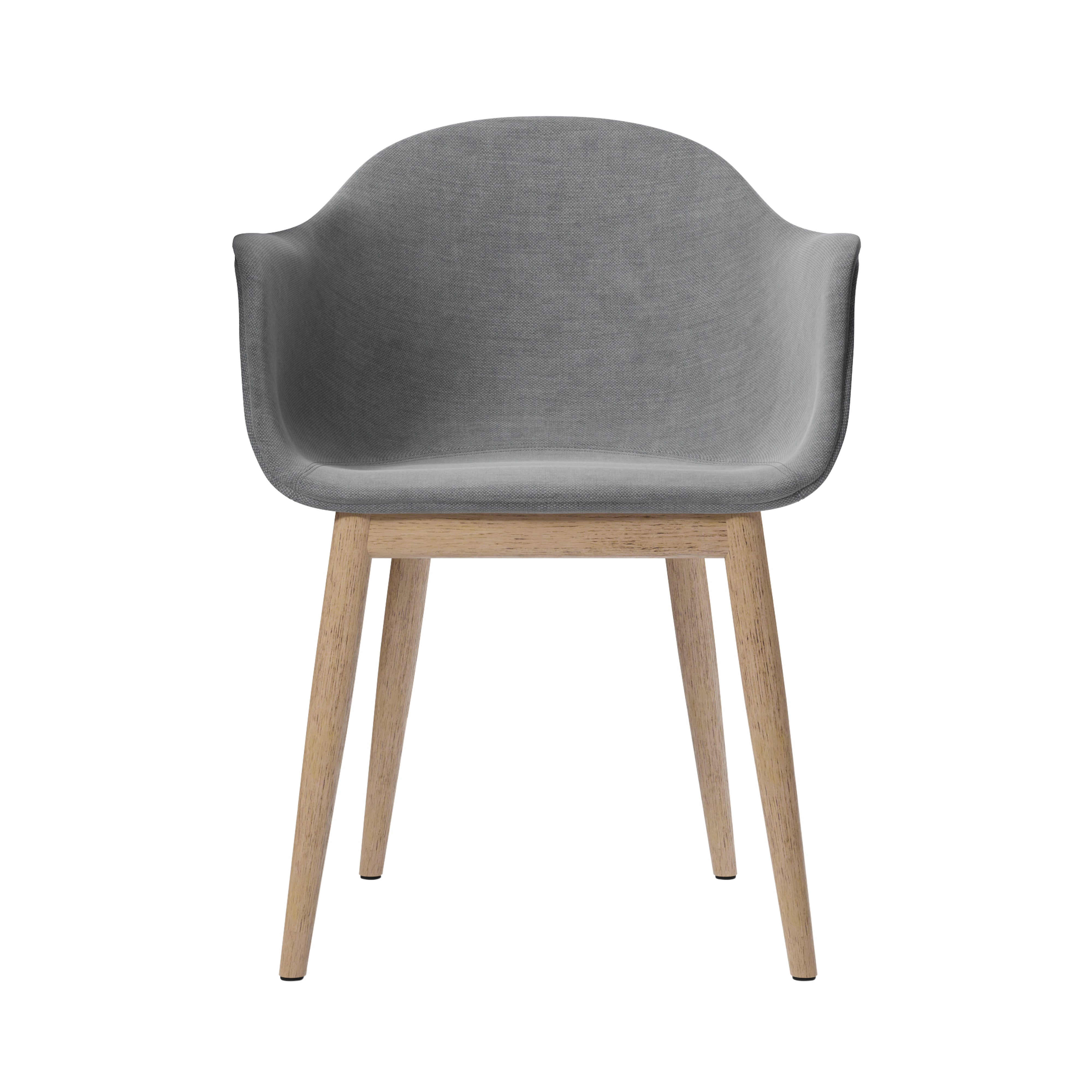 Harbour Dining Chair: Wood Base Upholstered + Natural Oak + Fiord2 751