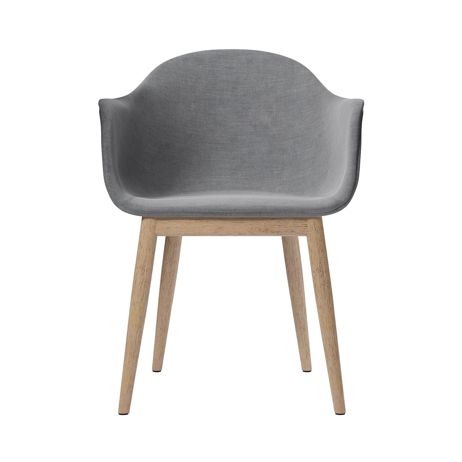 Harbour Dining Chair: Wood Base Upholstered + Natural Oak + Fiord 0751