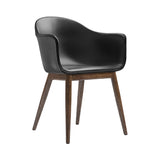 Harbour Dining Chair: Wood Base Upholstered + Dark Stained Oak + Dakar 0842