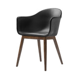 Harbour Dining Chair: Wood Base Upholstered + Dark Stained Oak + Dakar 0842