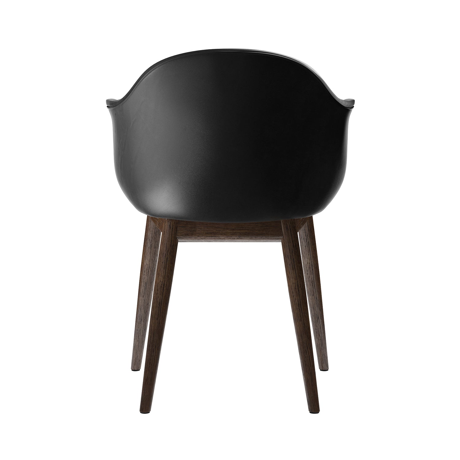 Harbour Dining Chair: Wood Base Upholstered + Dark Stained Oak + Dakar 0842