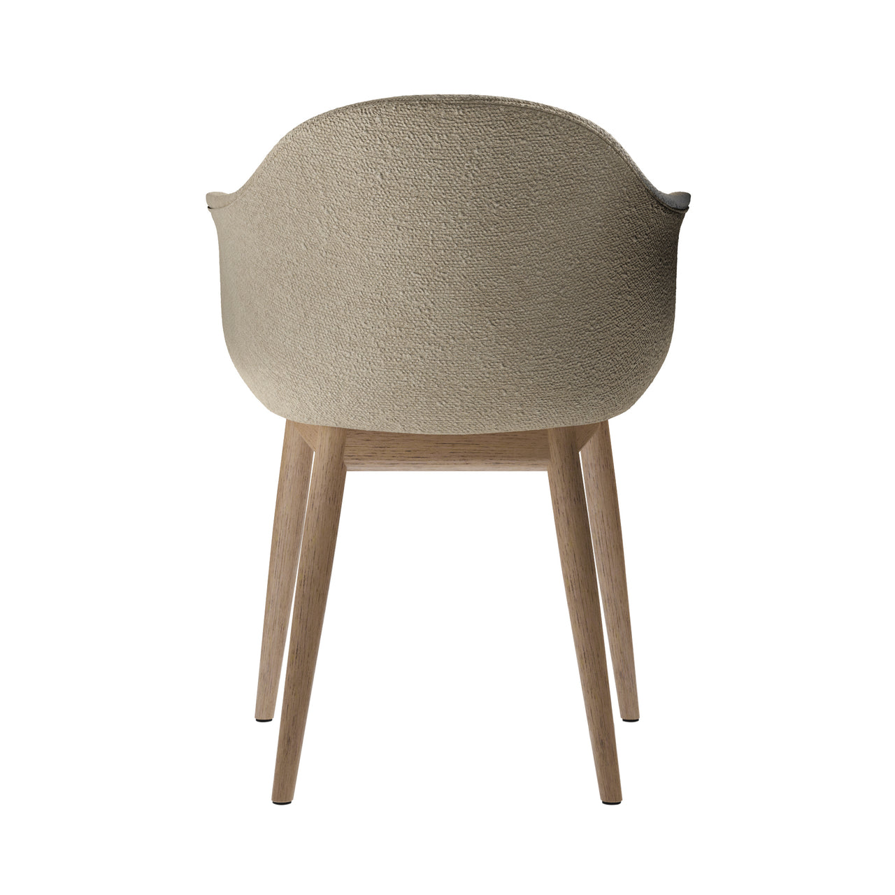 Harbour Dining Chair: Wood Base Upholstered + Natural Oak
