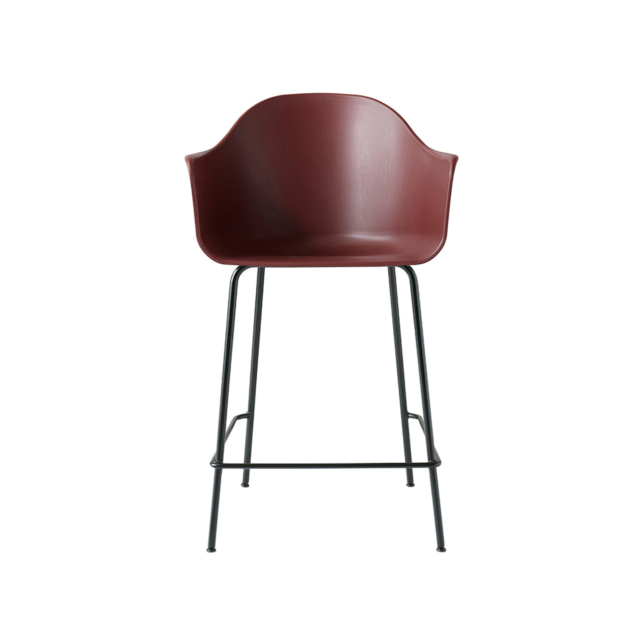 Harbour Bar + Counter Chair: Steel Base + Counter + Burned Red