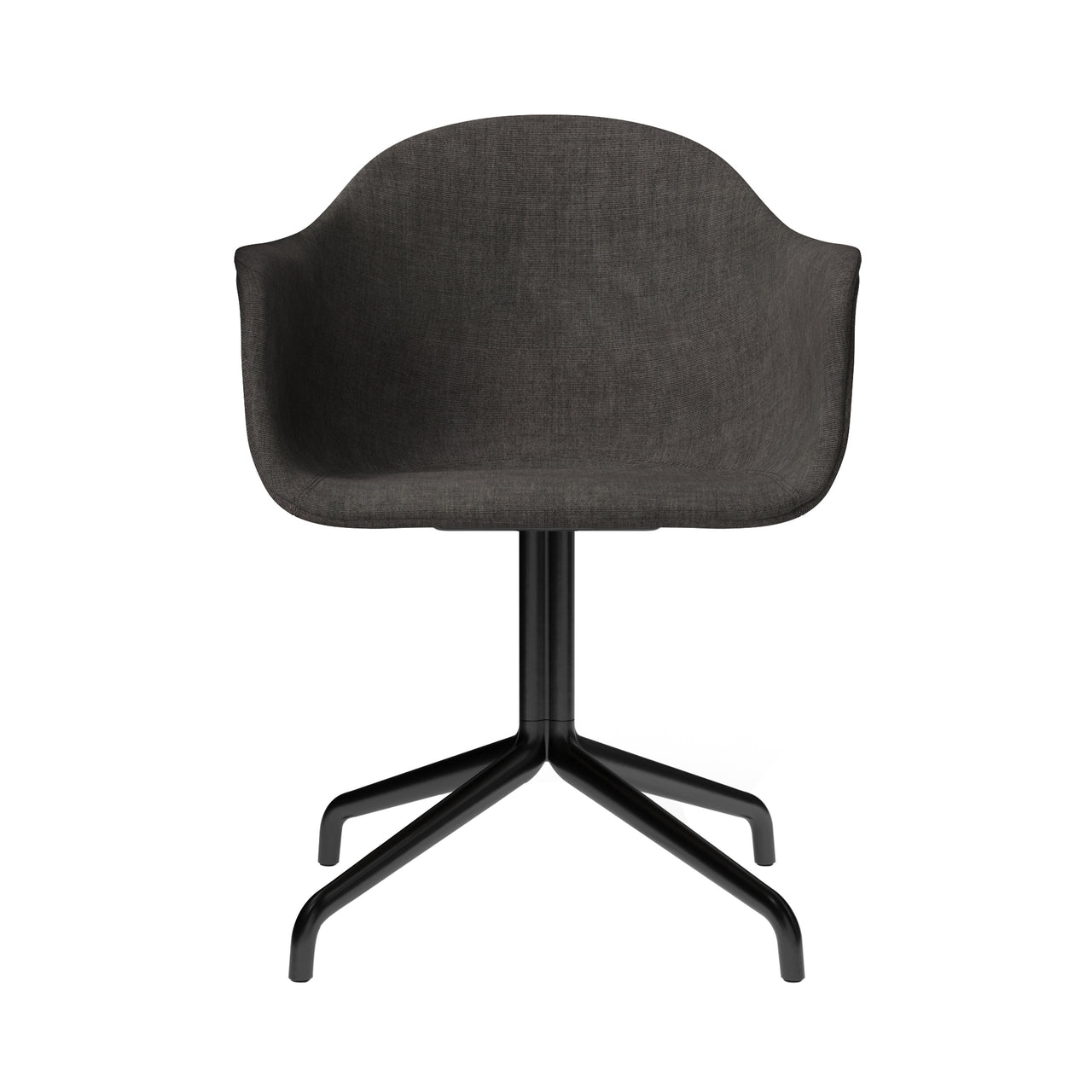 Harbour Dining Chair Star Base: Upholstered + Black Steel