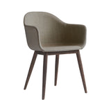 Harbour Dining Chair: Wood Base Upholstered + Dark Stained Oak + Boucle 2