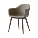 Harbour Dining Chair: Wood Base Upholstered + Dark Stained Oak + Boucle 2