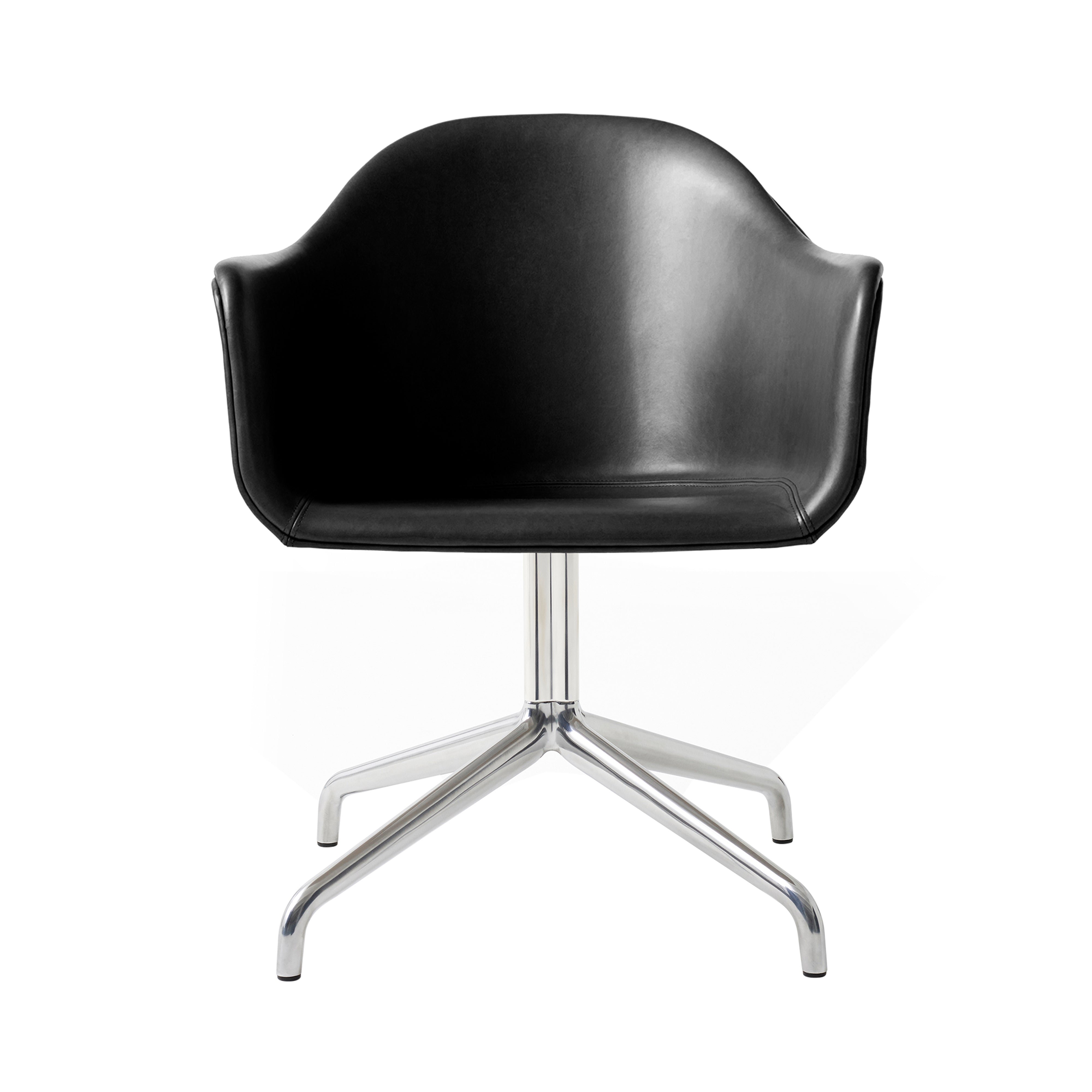 Harbour Dining Chair Star Base: Upholstered + Polished Aluminum + Dakar 0842