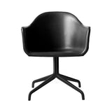 Harbour Dining Chair Star Base with Swivel Return: Fully Upholstered + Black Steel + Dakar 0842
