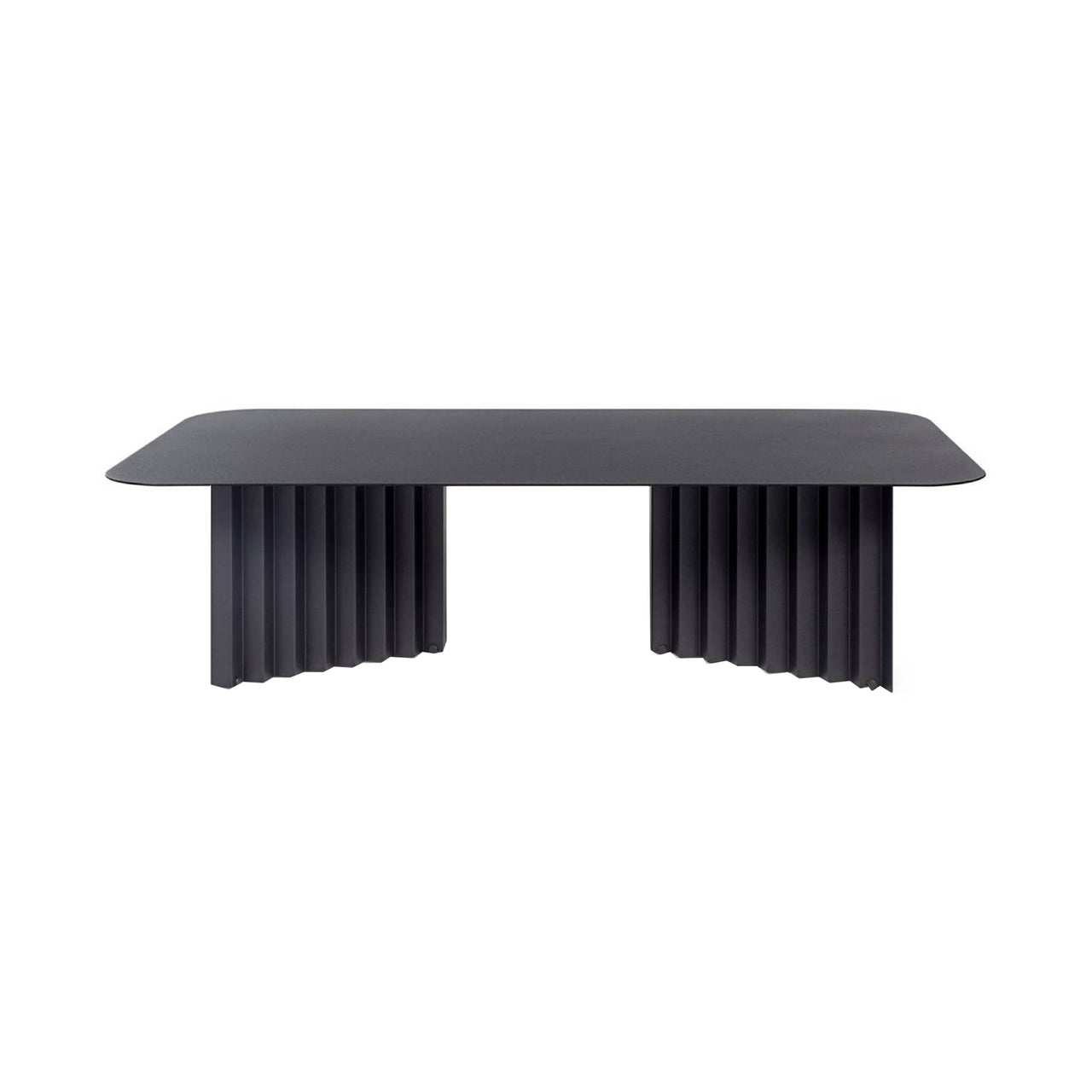 Plec Rectangular Occasional Table: Steel Top + Large - 45.3