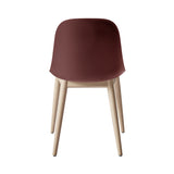Harbour Side Chair: Wood Base + Natural Oak + Burned Red